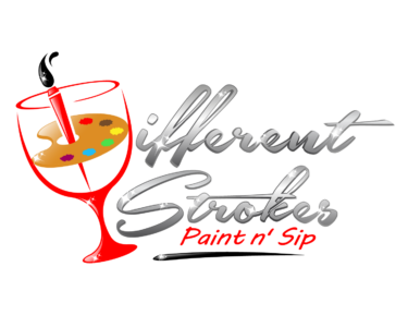Logo for Different Strokes Paint n Sip Art Studio